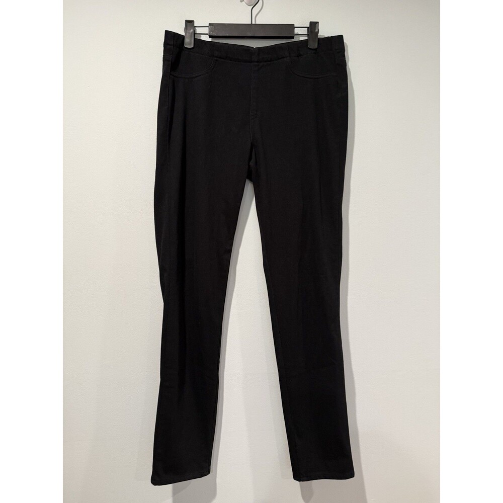 Uniqlo Pants Womens Medium** Black Elastic Waist Cotton Preppy Minimalist Travel